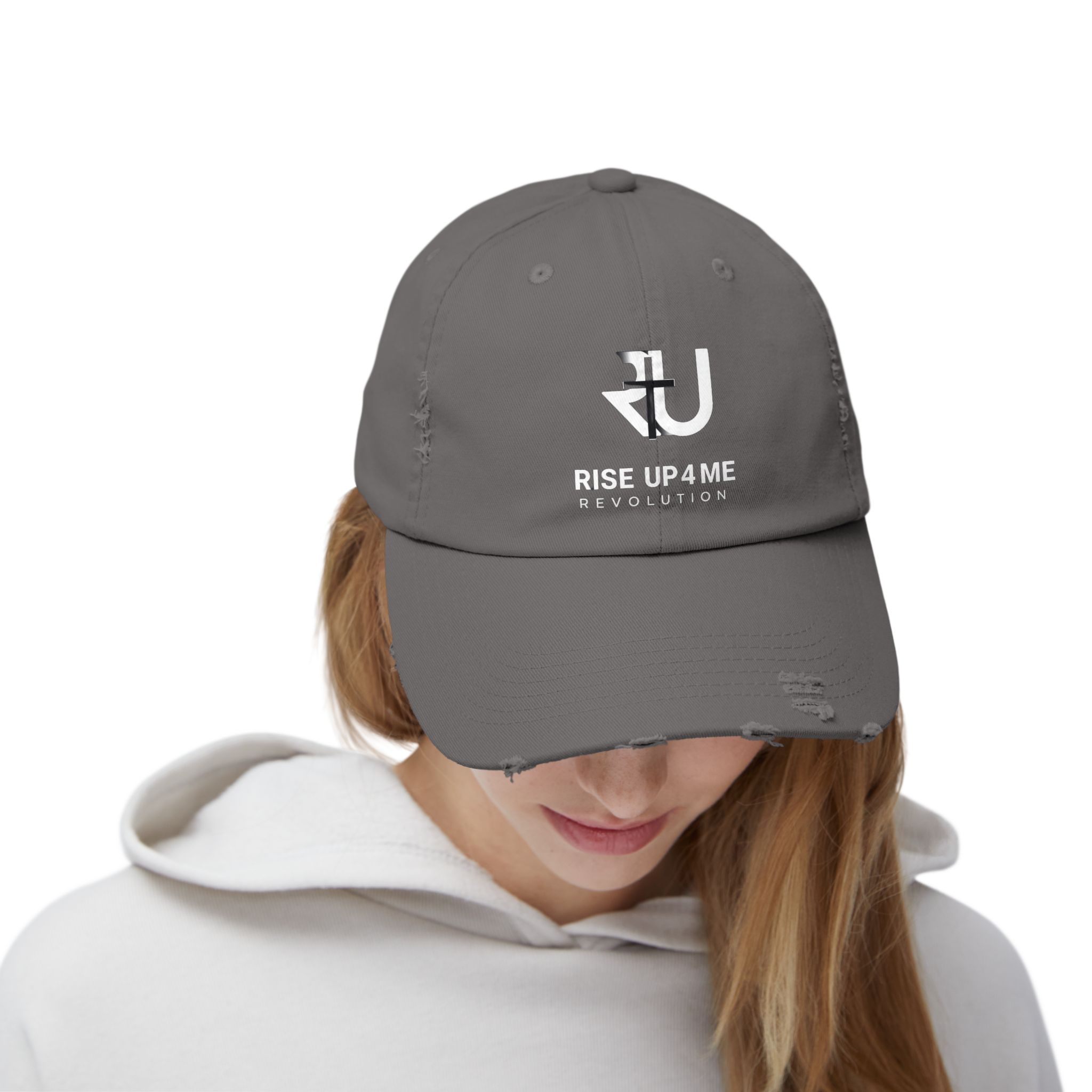 Distressed Cap Fading R U Cross Logo Unisex Distressed Cap - Rise Up 4 Me Revolution, Vintage Cap, Casual Headwear, Gifts for Him/Her, Street Style, Adjustable Hat - Image 20