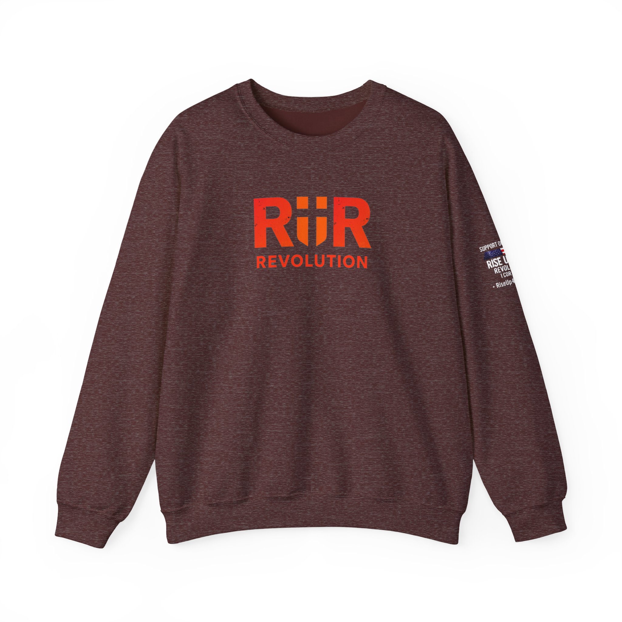 Crew Neck Unisex Comfy Sweatshirt Revolution Logo Crewneck Sweatshirt — R|R Red Logo Pullover
