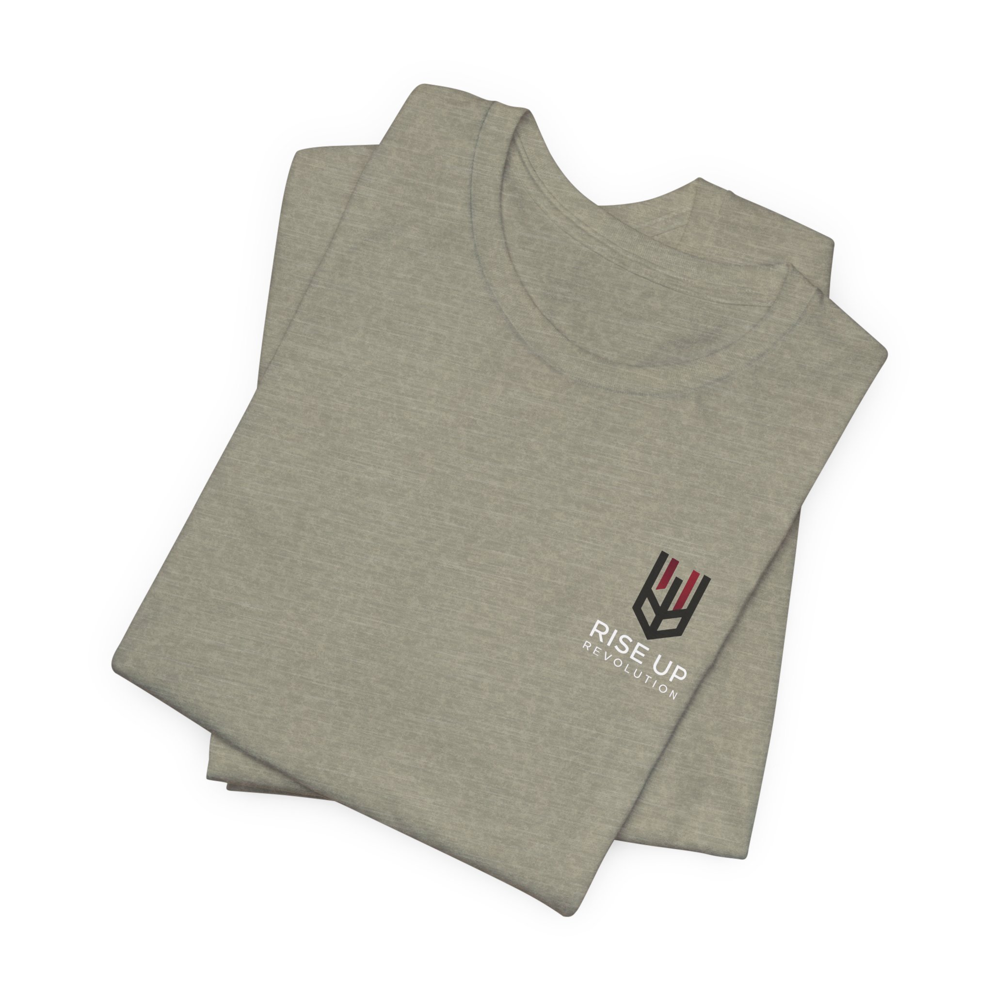 Short Sleeve Crew Tee Rise Up Shield T-Shirt — Patriotic Military Tribute Tee - Image 19