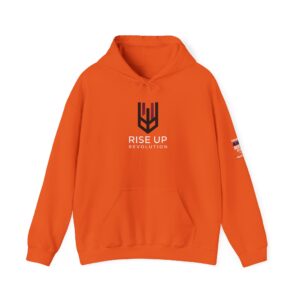 Hoodie Comfy Sweatshirt Kangaroo Rise Up Revolution Hoodie — Motivational Graphic Hooded Sweatshirt
