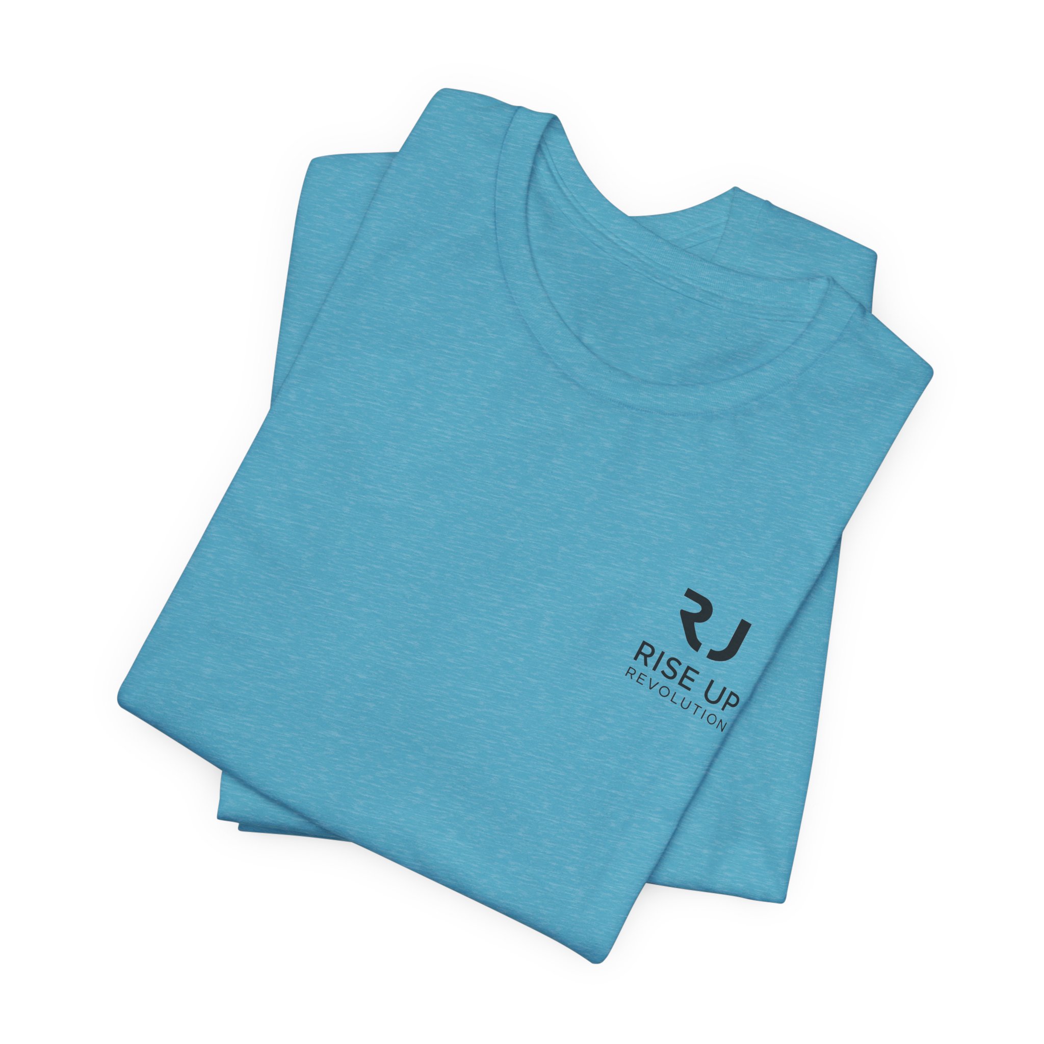 Short Sleeve Crew Tee Rise Up Logo Tee — American Flag Sleeve Casual Short-Sleeve Shirt - Image 47
