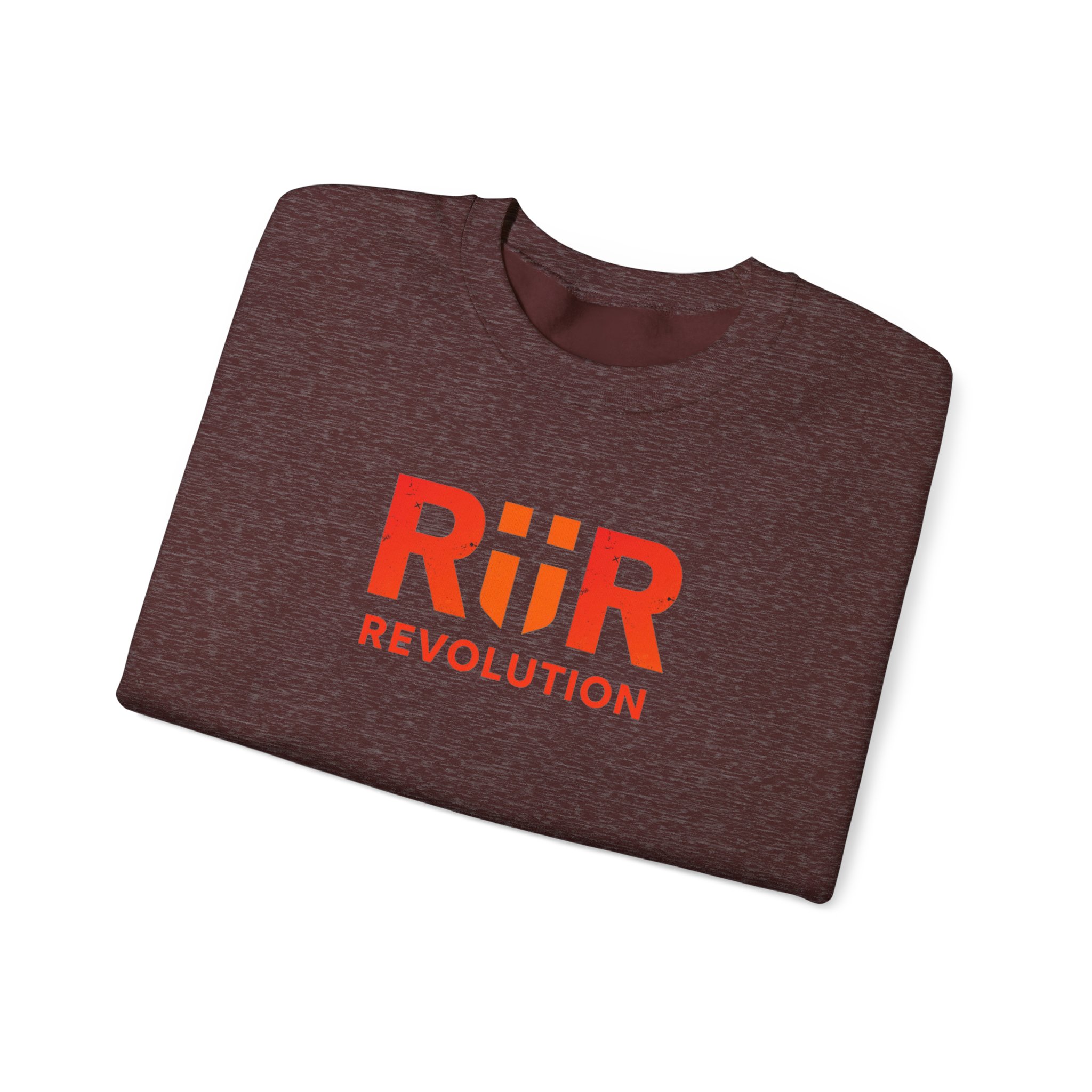 Crew Neck Unisex Comfy Sweatshirt Revolution Logo Crewneck Sweatshirt — R|R Red Logo Pullover - Image 3