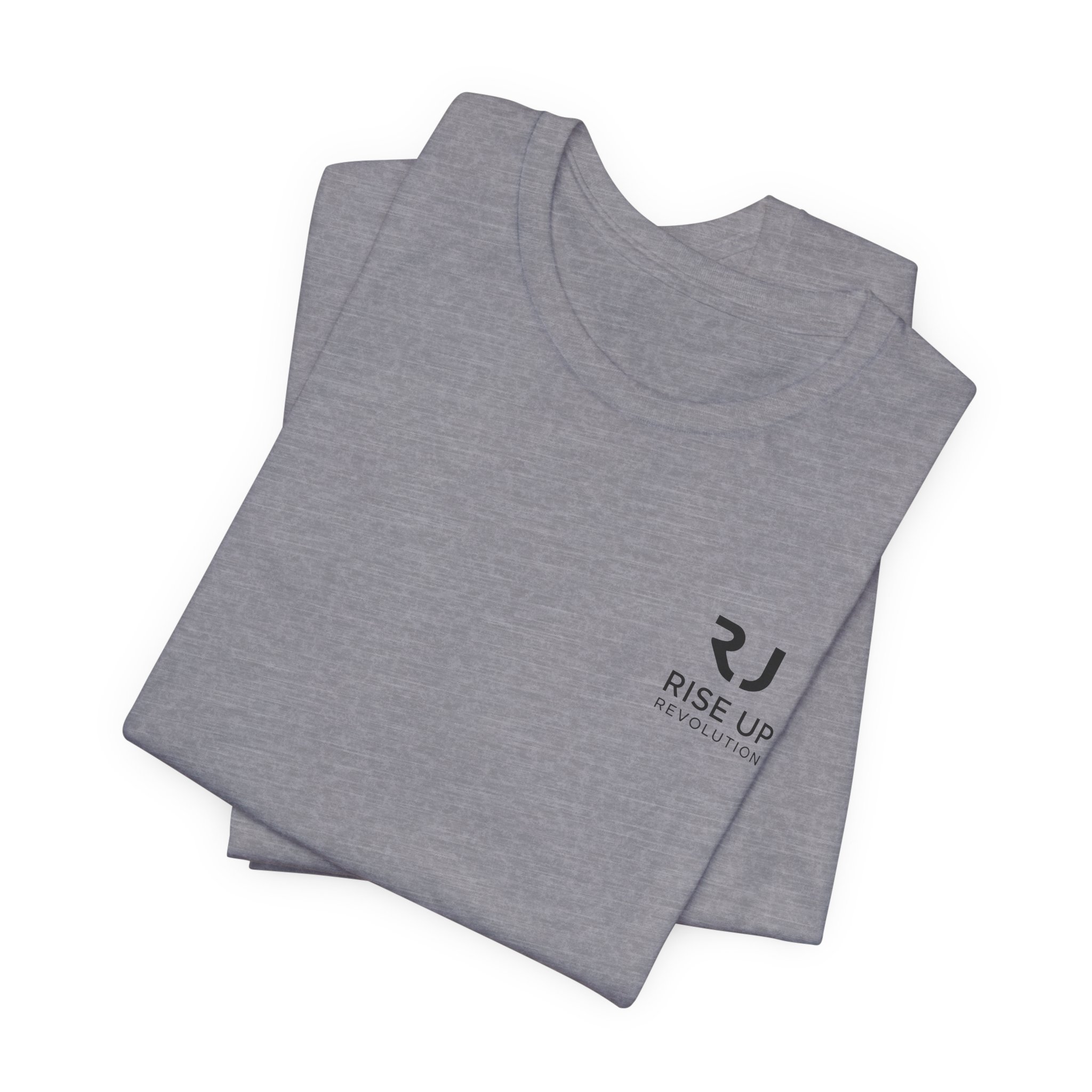 Short Sleeve Crew Tee Rise Up Logo Tee — American Flag Sleeve Casual Short-Sleeve Shirt - Image 35