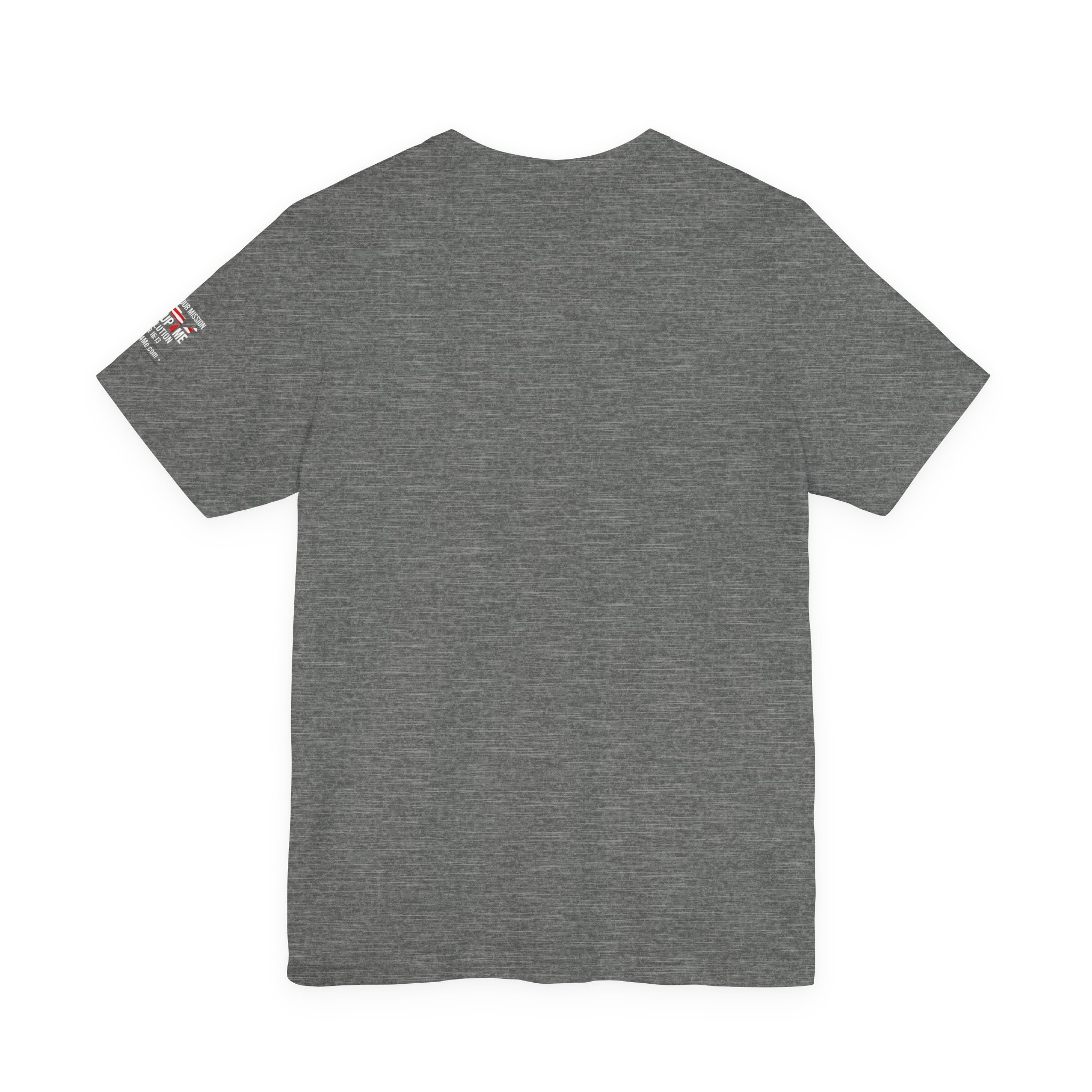Short Sleeve Crew Tee Rise Up Shield T-Shirt — Patriotic Military Tribute Tee - Image 2