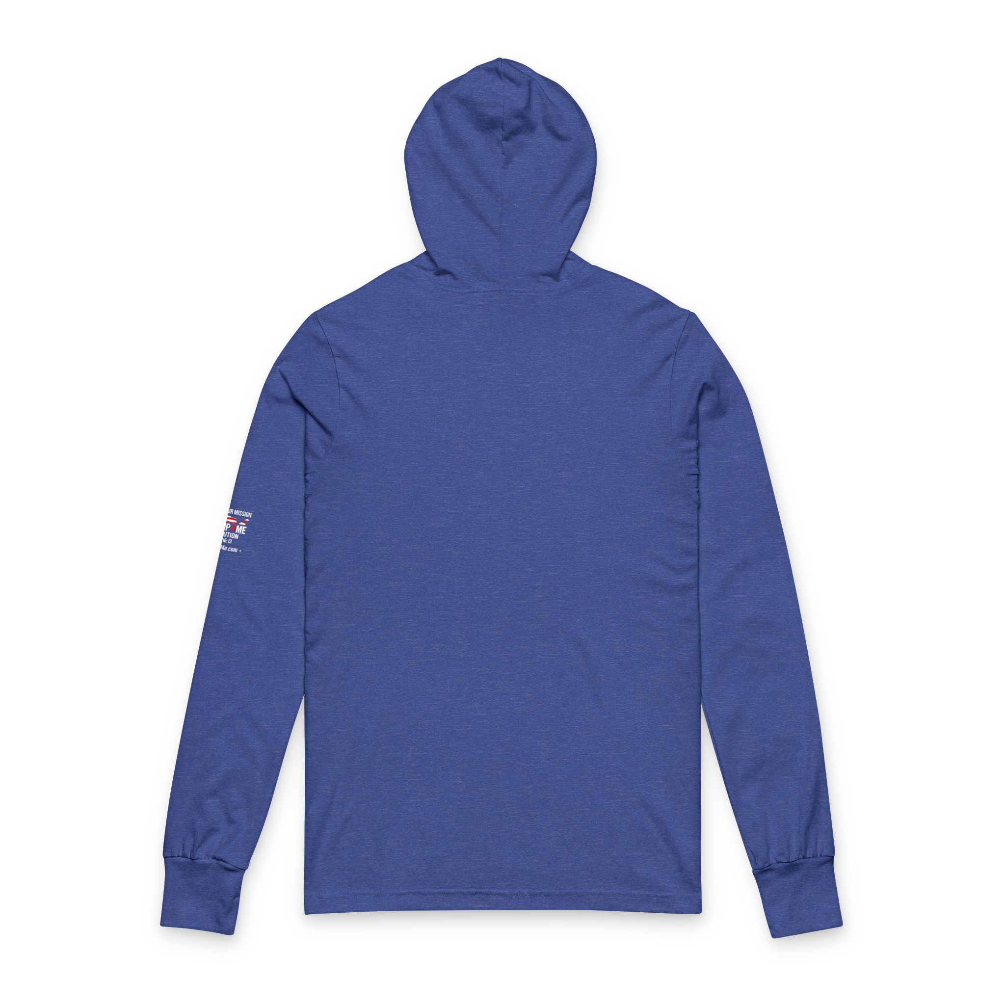 Thin Hooded Light Weight Long Sleeve T-Shirt Hooded Long Sleeve Tee — Minimal Tactical Logo Lightweight Hoodie Tee - Image 4