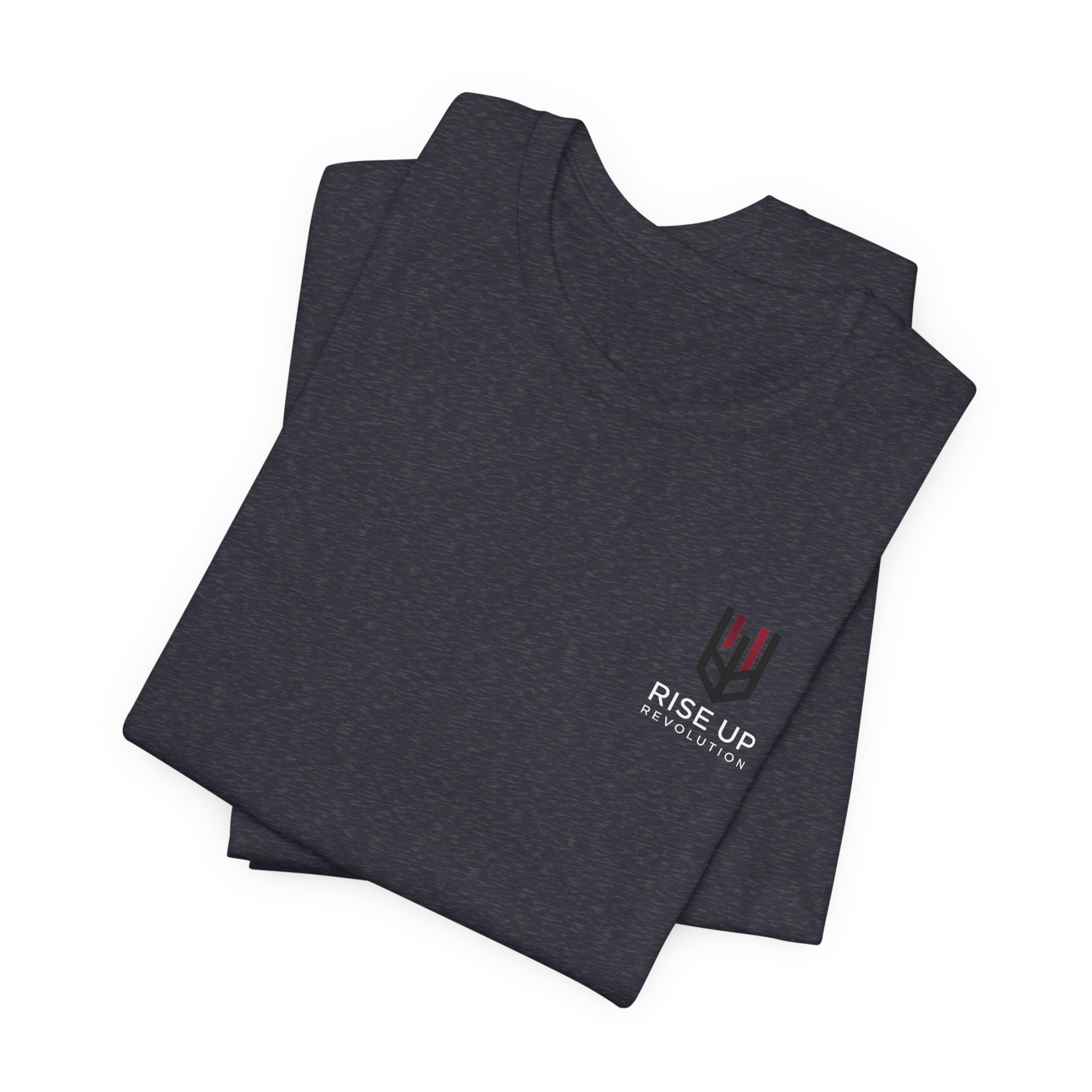 Short Sleeve Crew Tee Rise Up Shield T-Shirt — Patriotic Military Tribute Tee - Image 43