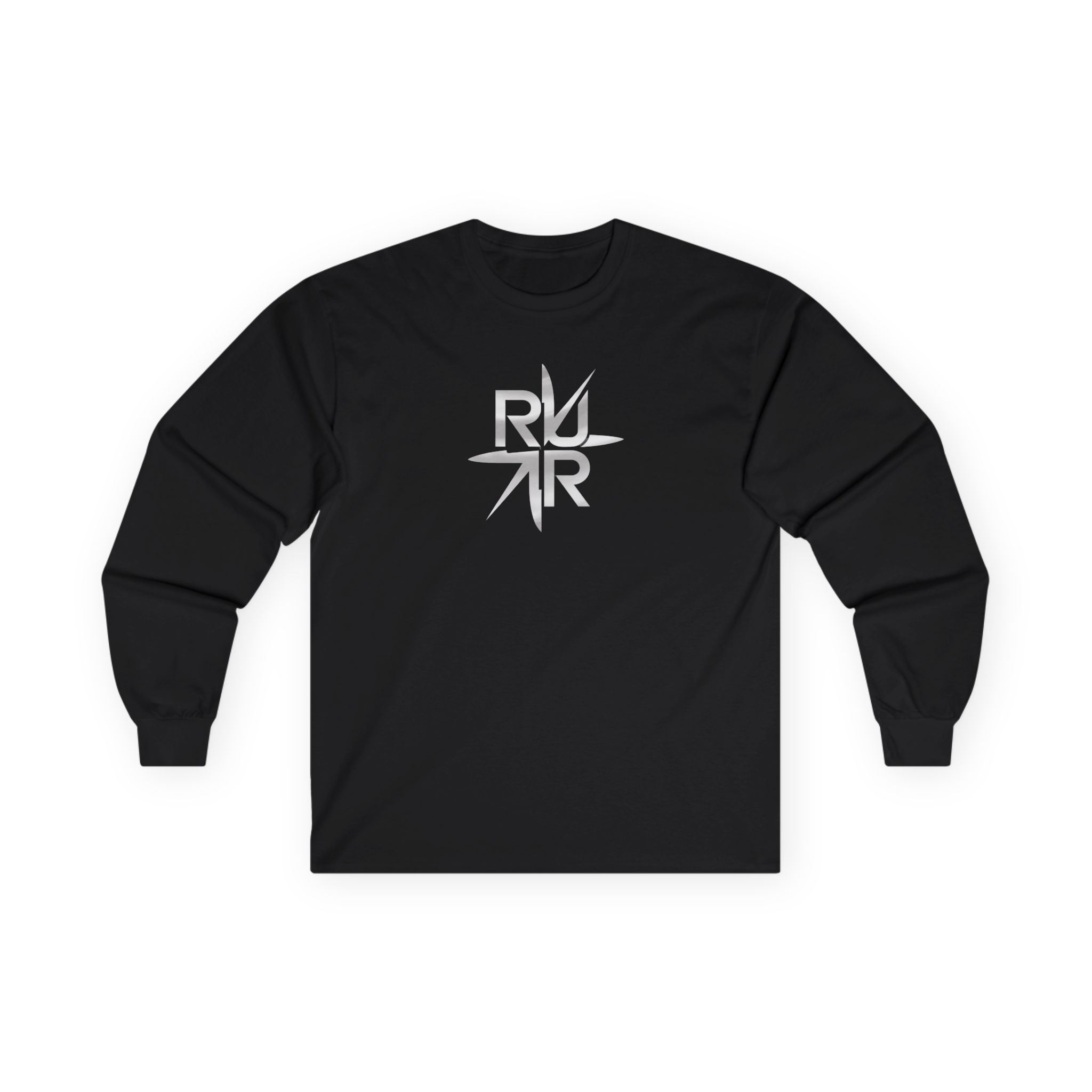 Long Sleeve T-Shirt RURStar Logo Long Sleeve Tee — Black Graphic Cotton Shirt ( Free Shipping Included)