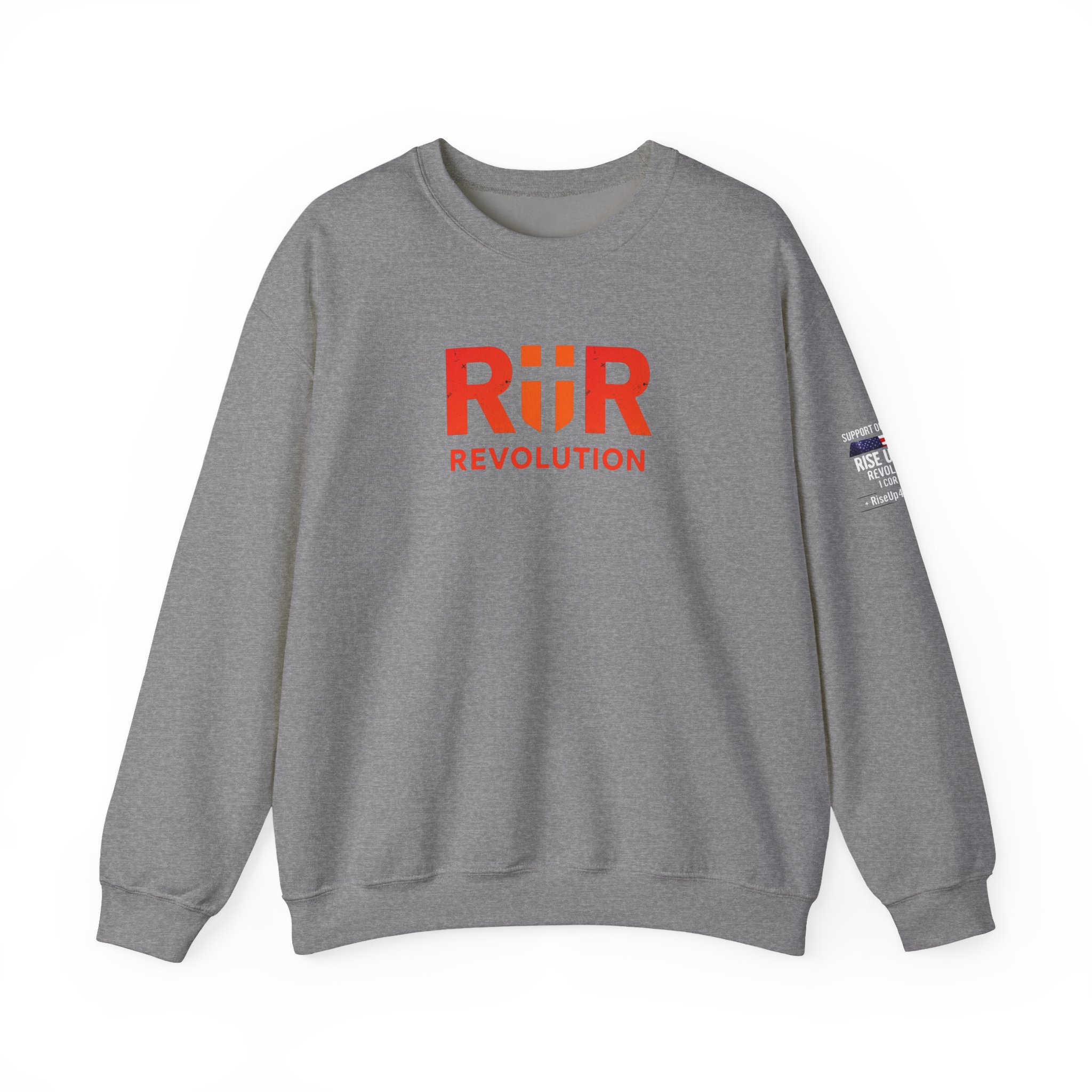 Crew Neck Unisex Comfy Sweatshirt Revolution Logo Crewneck Sweatshirt — R|R Red Logo Pullover - Image 25