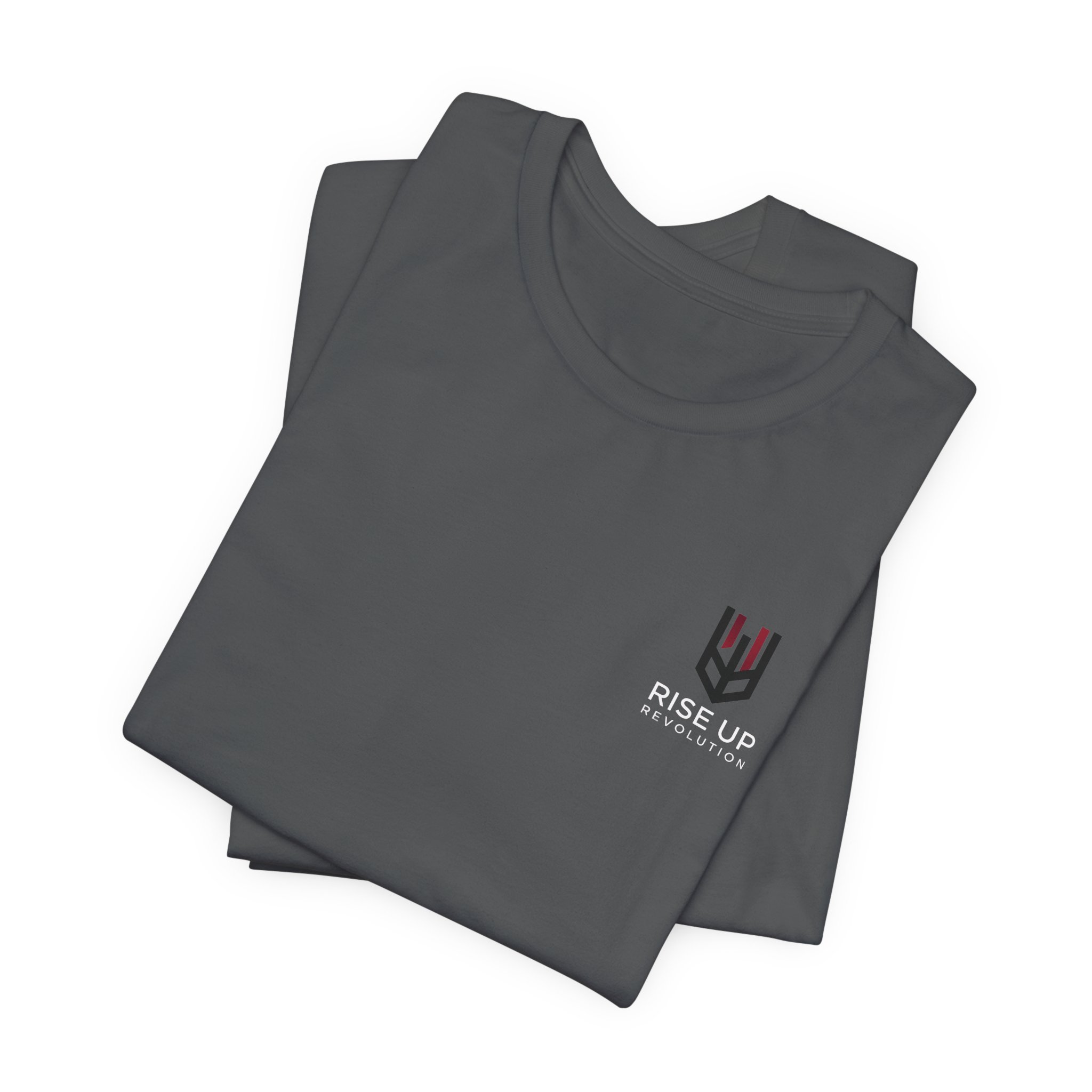Short Sleeve Crew Tee Rise Up Shield T-Shirt — Patriotic Military Tribute Tee - Image 35