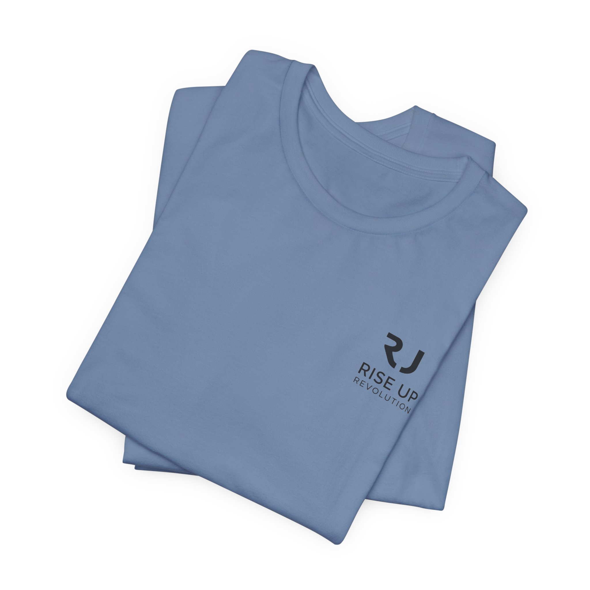 Short Sleeve Crew Tee Rise Up Logo Tee — American Flag Sleeve Casual Short-Sleeve Shirt - Image 39