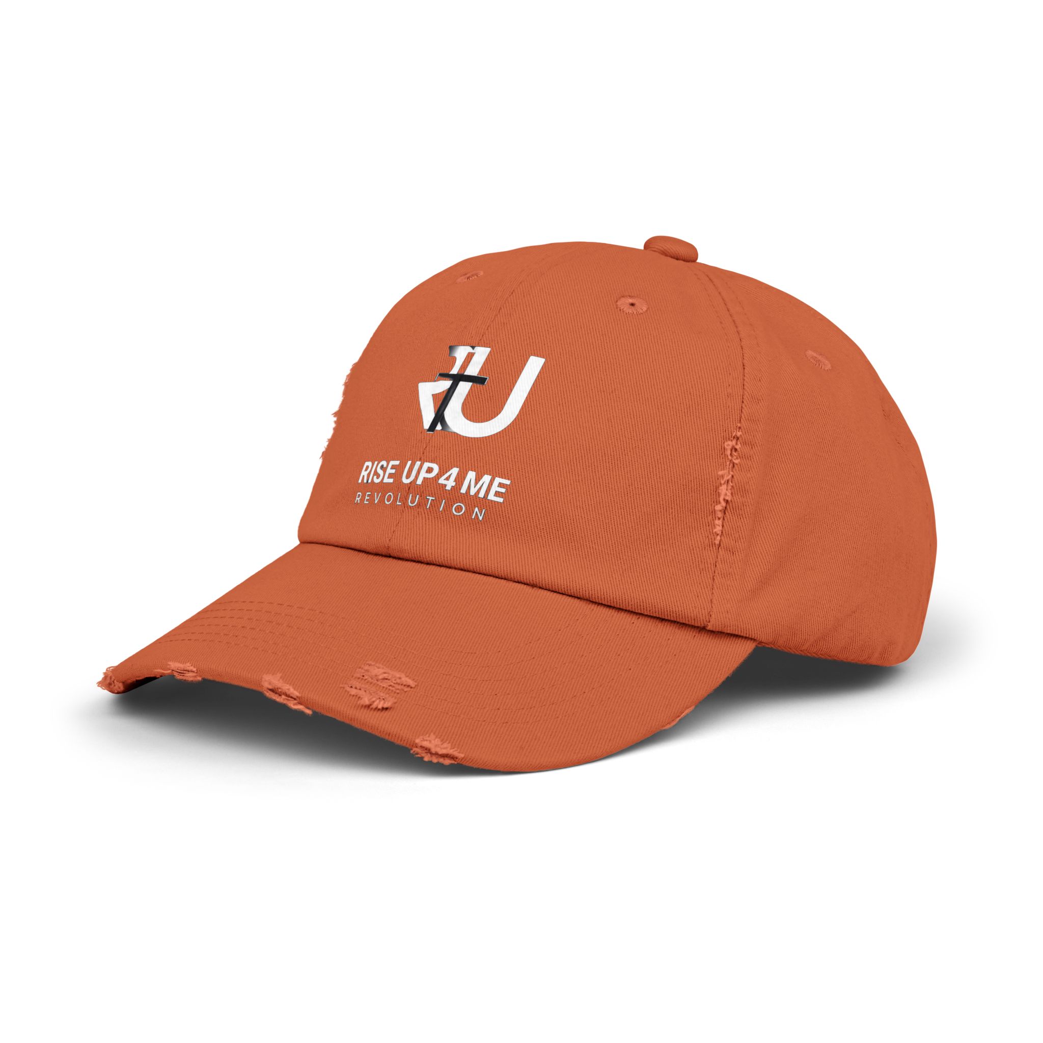 Distressed Cap Fading R U Cross Logo Unisex Distressed Cap - Rise Up 4 Me Revolution, Vintage Cap, Casual Headwear, Gifts for Him/Her, Street Style, Adjustable Hat - Image 6