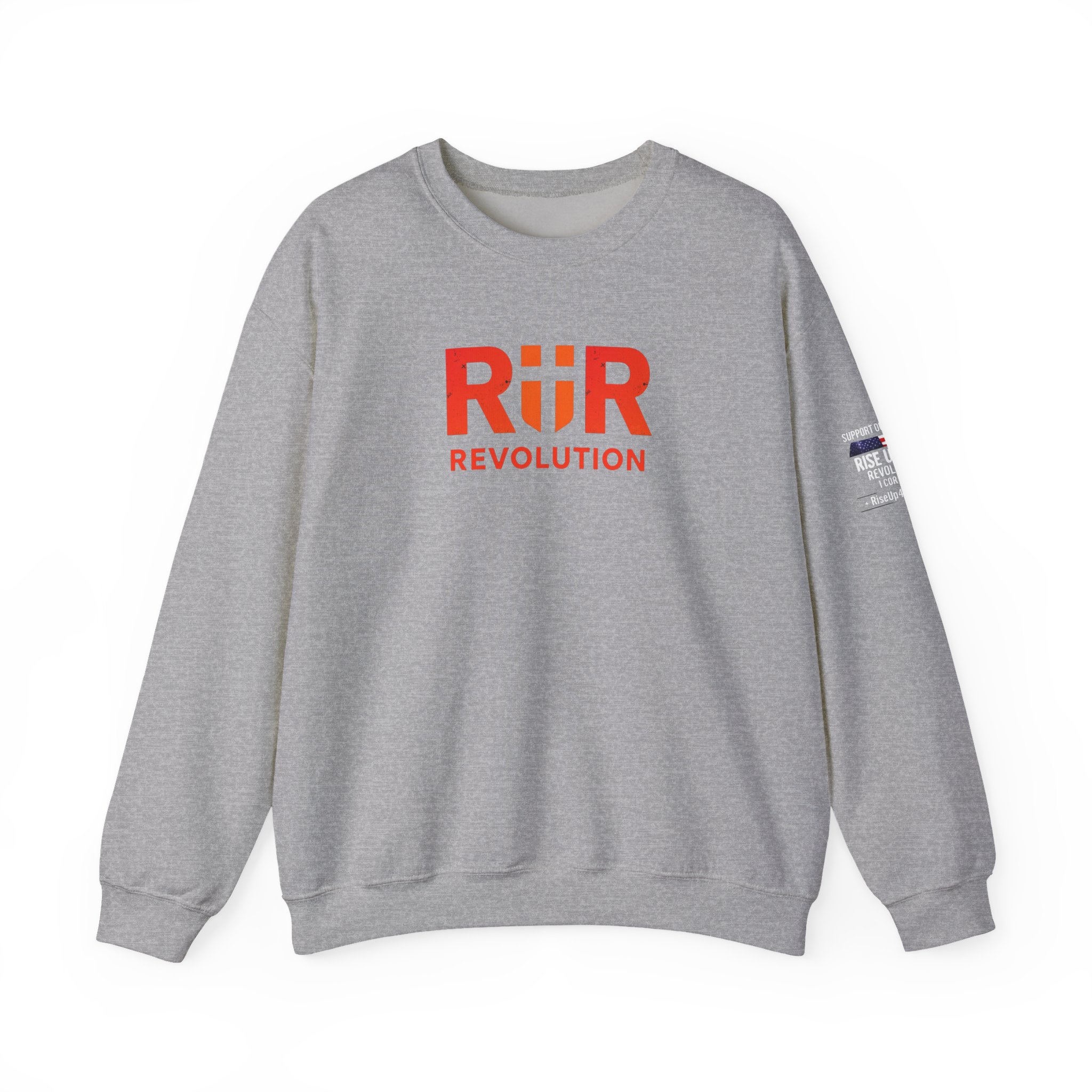 Crew Neck Unisex Comfy Sweatshirt Revolution Logo Crewneck Sweatshirt — R|R Red Logo Pullover - Image 9