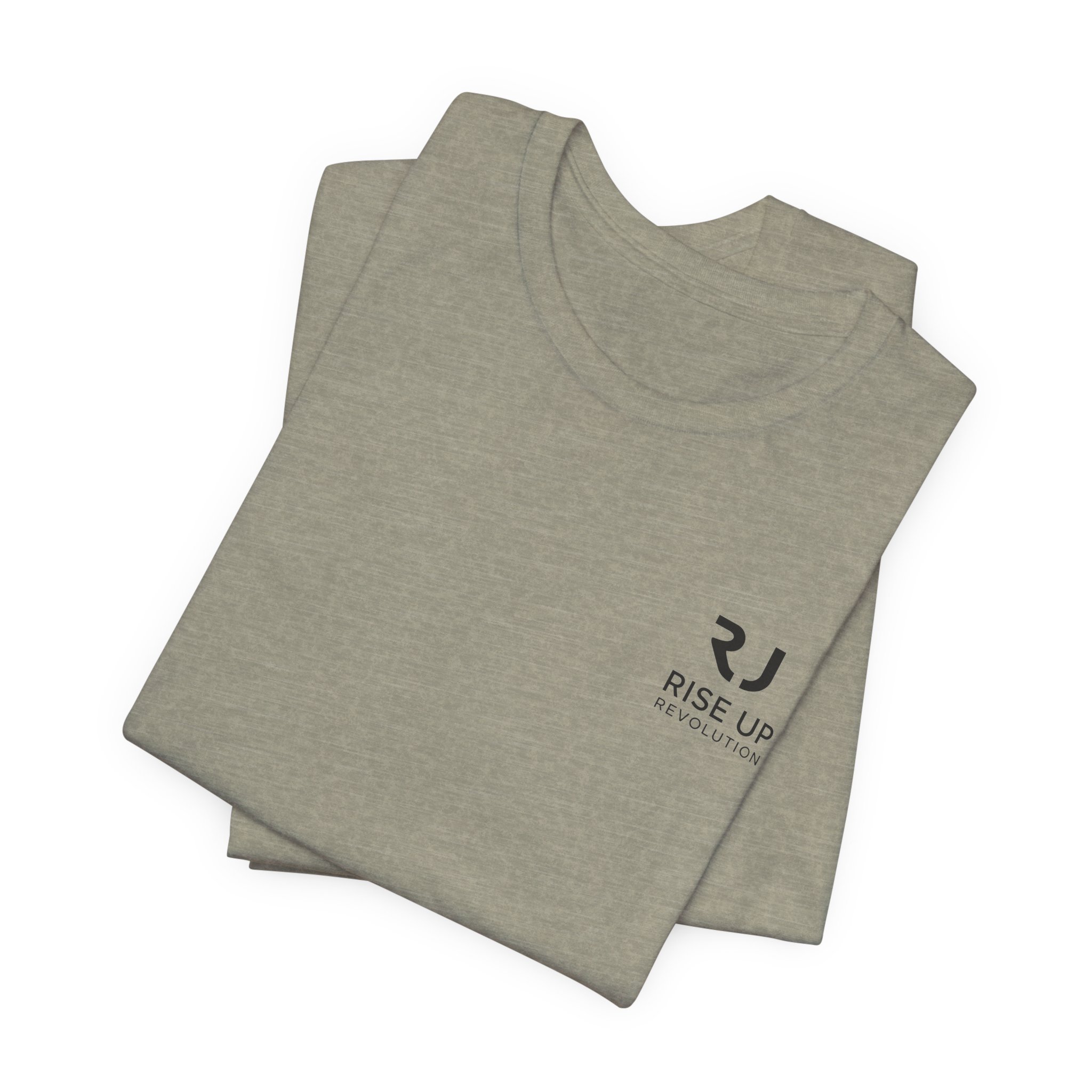 Short Sleeve Crew Tee Rise Up Logo Tee — American Flag Sleeve Casual Short-Sleeve Shirt - Image 23