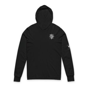 Thin Lightweight Hooded Long Sleeve Tee — Minimal Street Logo Hoodie Tee